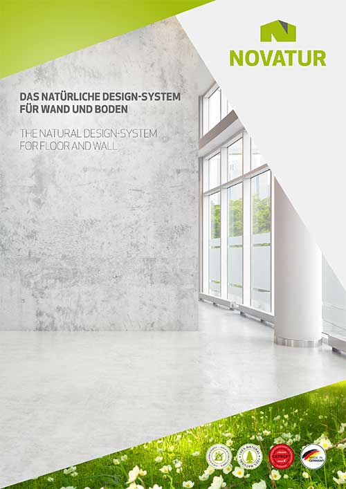 Prospekt für „Das natürliche Design- System für Wand und Boden“ von Novatur